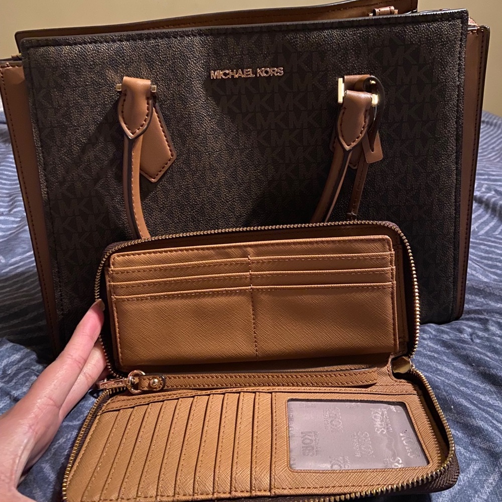 Michael Kors purse with matching wallet